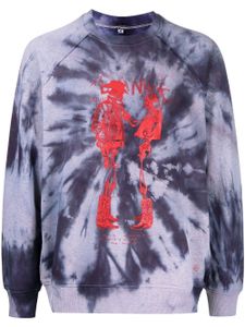 Stain Shade x Hiroshi Fujiwara sweat à imprimé tie-dye - Bleu