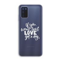 Partner in crime: Samsung Galaxy A03s Transparant Hoesje Partner in crime: Samsung Galaxy A03s Transparant Hoesje