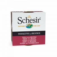 Schesir tonijn met tandbrasem (jelly) natvoer kat (blikjes 85 g) 2 trays (28 x 85 g)