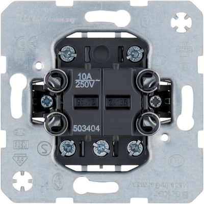 Pulsdrukker 4 maakcontacten Berker 503404 schroefklem ook voor domotica toepassingen