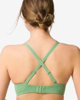 HEMA Voorgevormde bh zonder beugel micro groen (groen)