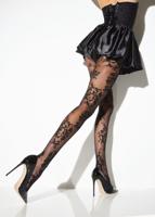 Decor panty - 40 Denier zwarte panty met sierlijk patroon van Girardi