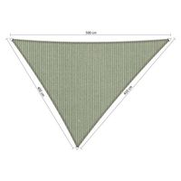 Shadow Comfort driehoek 4x4,5x5m green met Bevestigingssset en buitendoek reiniger