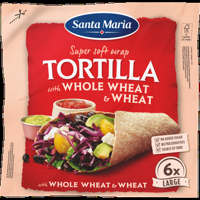 Santa Maria Tortilla with Whole Wheat & Wheat Large 6 Stuks 371 g bij Jumbo