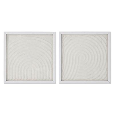 Schilderij Home ESPRIT Wit Natuurlijk Modern Scandinavisch 35 x 2 x 35 cm