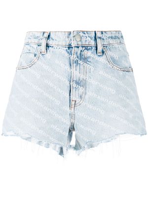 Alexander Wang short Bite en jean - Bleu