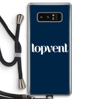 Topvent Navy: Samsung Galaxy Note 8 Transparant Hoesje met koord