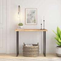 Tafelblad rechthoekig natuurlijke rand 100x40x3,8 cm acaciahout