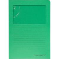 Q-CONNECT L-map met venster, 120 g/m², A4, pak van 100 stuks, groen