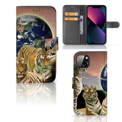 Apple iPhone 13 | Telefoonhoesje | Met pasjeshouder | Roofdieren