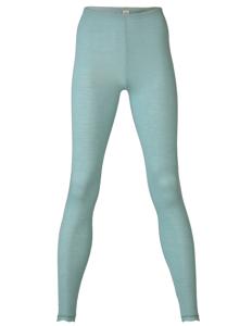 Dames Legging met Kant Zijde Wol Engel Natur Kleur Lichtblauw Maat 46/48 - Extra Large