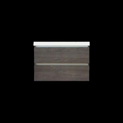 Onderkast Sanilux Trendline Met Greeplijst Aluminium 80x47x52 cm Silver Oak Sanilux