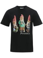 JW Anderson Gnome Trio-print cotton T-shirt - Noir - thumbnail