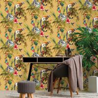 DUTCH WALLCOVERINGS DUTCH WALLCOVERINGS Behang Lemur oker - thumbnail