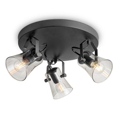Light depot - LED opbouwspot Edge rond - 3L - zwart - Outlet