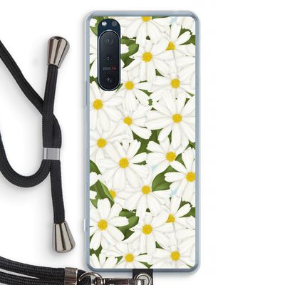 Summer Daisies: Sony Xperia 5 II Transparant Hoesje met koord