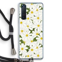 Summer Daisies: Sony Xperia 5 II Transparant Hoesje met koord