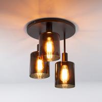 LifestyleFurn Plafondlamp 'Reema' 3-lamps, kleur Sienna Bruin