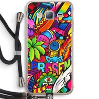 Represent: Samsung Galaxy J3 (2016) Transparant Hoesje met koord