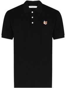 Maison Kitsuné polo à patch logo - Noir