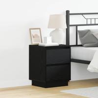 Nachtkastje met lade 2 pcs Zwart 39 x 34.5 x 50 cm Bewerkt hout