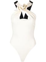 Coperni body en latex à fleur - Blanc - thumbnail