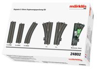 H0 Märklin C-rails (met ballastbed) 24802 Uitbreidingsset Digitaal D2 - thumbnail