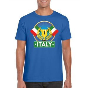 Blauw Italie supporter kampioen shirt heren