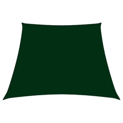 VidaXL Zonnezeil trapezium 3/5x4 m oxford stof donkergroen