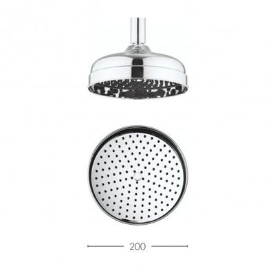 Crosswater Fixed Hds hoofddouche 20cm met Easy Clean zonder douchearm chroom FH08C_EC_V2