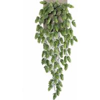 Emerald kunstplant/hangplant - Hop - groen - 70 cm lang