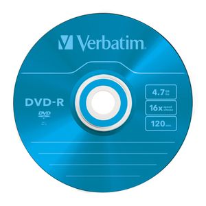 Verbatim 43557 DVD-R disc 4.7 GB 5 stuk(s) Slimcase Gekleurd