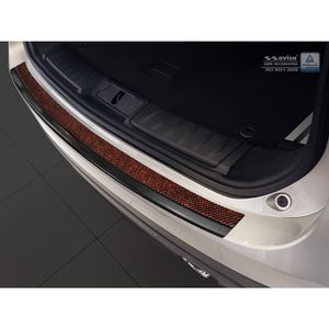 RVS Bumper beschermer passend voor 'Deluxe' Jaguar F-Pace 2016- Zwart/Rood-Zwart Carbon AV244082