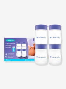 Set van 4 LANSINOH 160 ml bewaarpotjes voor moedermelk wit