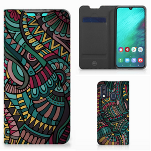 Samsung Galaxy A40 Hoesje met Magneet Aztec