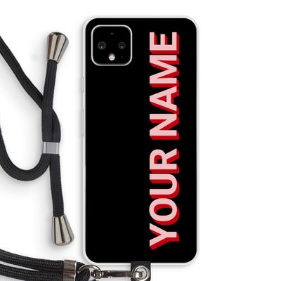 Namecase: Pixel 4 XL Transparant Hoesje met koord