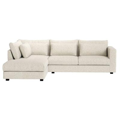 Leen Bakker - Hoekbank Chelsea Links - Poppy - Stof - Crème - 214x294x90 Cm