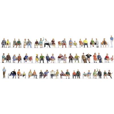 NOCH 18402 H0 Passanten. figuren Geverfd, Zittend