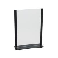 Kaarthouder europel zwart metaal met acryl bord a5