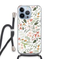 Sweet little flowers: iPhone 13 Pro Transparant Hoesje met koord