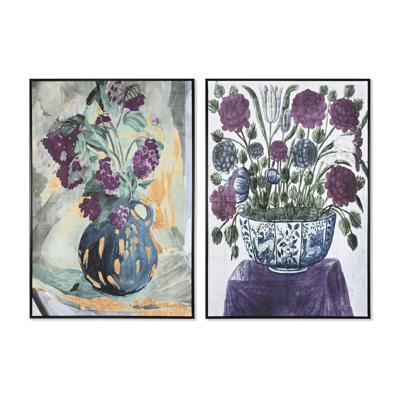 Schilderij DKD Home Decor 83 x 4,5 x 122,5 cm 83 x 4,5 x 123 cm Vaas Traditioneel (2 Stuks)