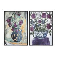 Schilderij DKD Home Decor 83 x 4,5 x 122,5 cm 83 x 4,5 x 123 cm Vaas Traditioneel (2 Stuks)