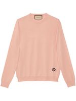 Gucci pull en laine à logo GG - Rose