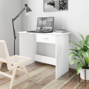 Bureau 100x50x76 cm spaanplaat wit