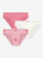Set van 3 slipjes for girls katoen PETIT BATEAU wit