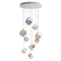 Bomma Pyrite 9 pcs Hanglamp - 4x goud 5x zilver - thumbnail