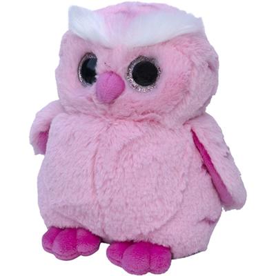 Speelgoed dieren uilen knuffel roze 18 cm