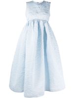 Cecilie Bahnsen robe mi-longue Soleil à design sans manches - Bleu