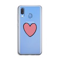 Hartje: Samsung Galaxy A40 Transparant Hoesje