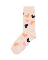 HEMA Sokken voor volwassenen 'lots of love' lichtroze (lichtroze)